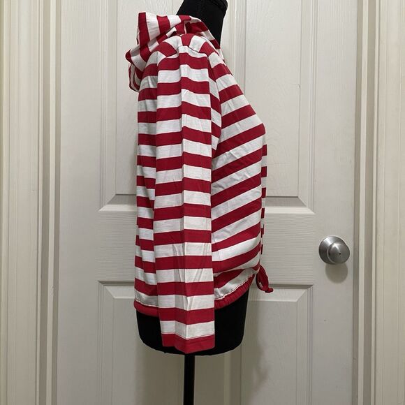 Vintage NWT Tommy Jeans Striped Shirt Nautical Y2K Red White X-Large XL Hilfiger - Picture 5 of 13